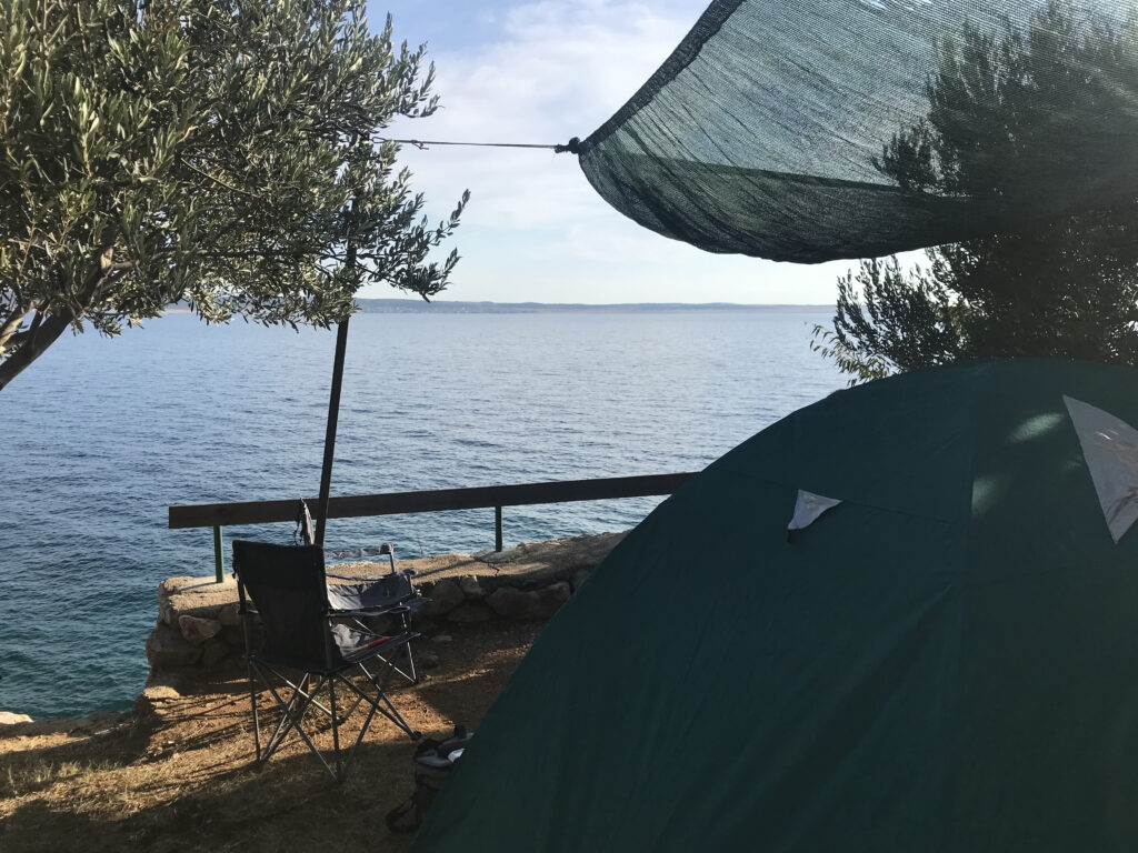Camping im Zelt in Kroatien